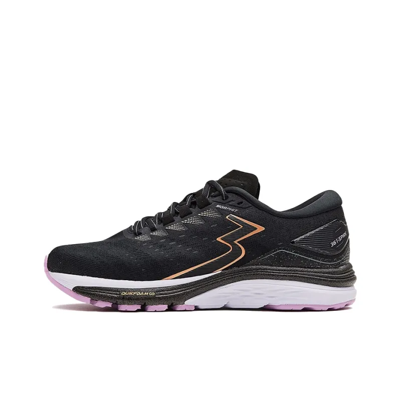 361° Slip Resistant, Breathable, Lightweight Low Top Running Shoes Women's Obsidian Black-0