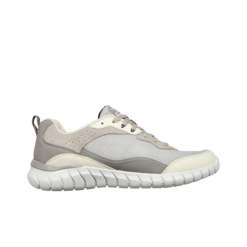 Skechers Overhaul Anti Slip Wear Resistant Low Top Running Shoes Men's Light Gray-1