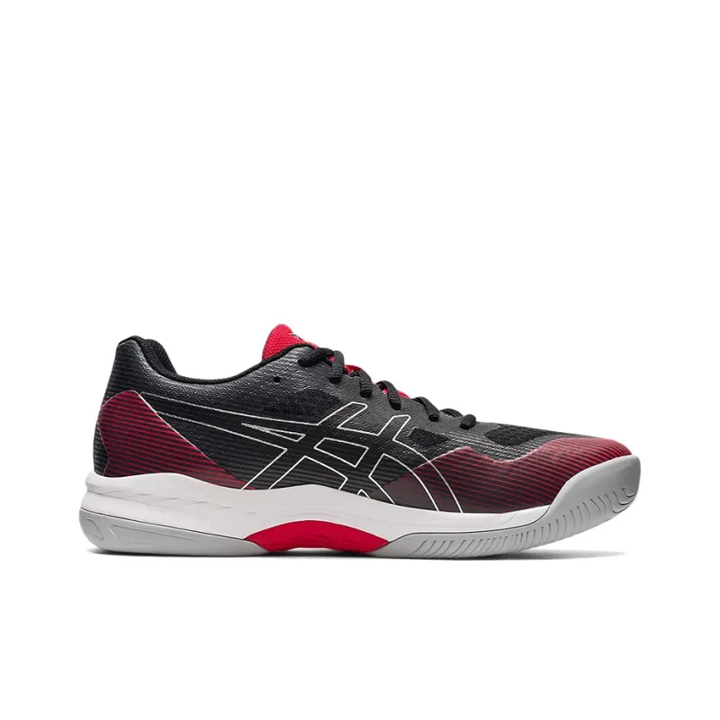 Asics Gel-Court Hunter 2 Lightweight And Breathable Low-Top Running Shoes Men's Black Red-1