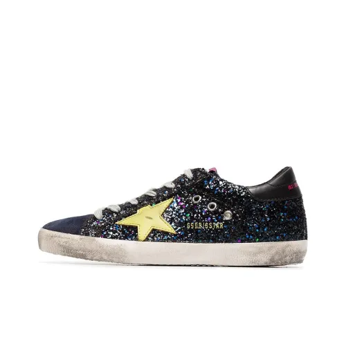 Golden Goose Super-Star Stylish Skateboarding Shoes Women's Black Gold