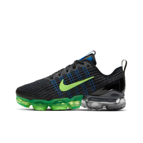 Nike Air VaporMax Flyknit 3 Black Blue Volt GS