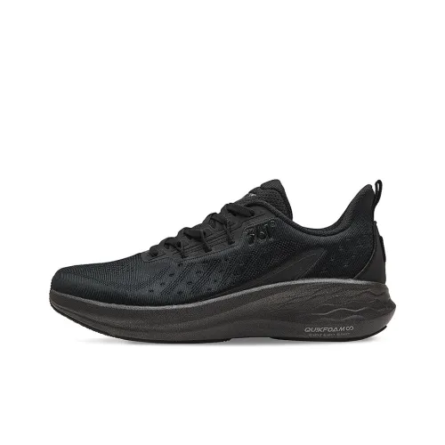 361° Flying Wing 2.0pro Wear Resistant Slip Resistant Low Top Running Shoes Men's Obsidian Black