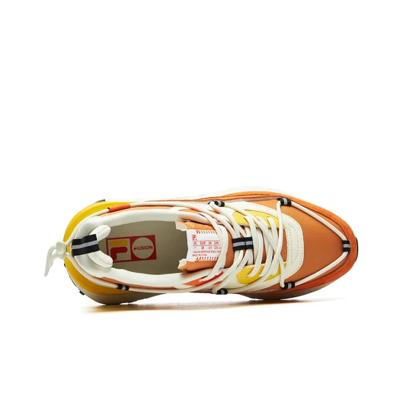 FILA FUSION Jogger DX Running Shoes Women's Low Top Orange/Antique White-4
