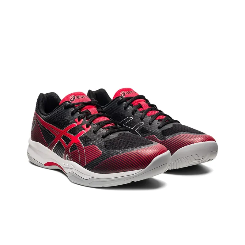 Asics Gel-Court Hunter 2 Lightweight And Breathable Low-Top Running Shoes Men's Black Red-2