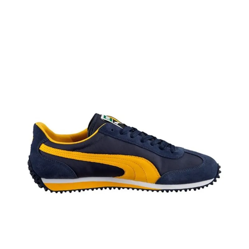 PUMA Whirlwind Classic Cushioned Wear-Resistant Breathable Slip-Resistant Low-Top Running Shoes Men's Blue Yellow-1