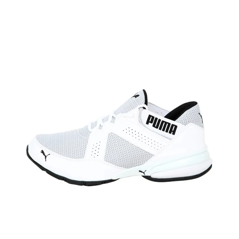 PUMA Enzo Anti-Slip And Wear-Resistant Cushioning Breathable Coverage Low-Top Running Shoes Men's White Black-0