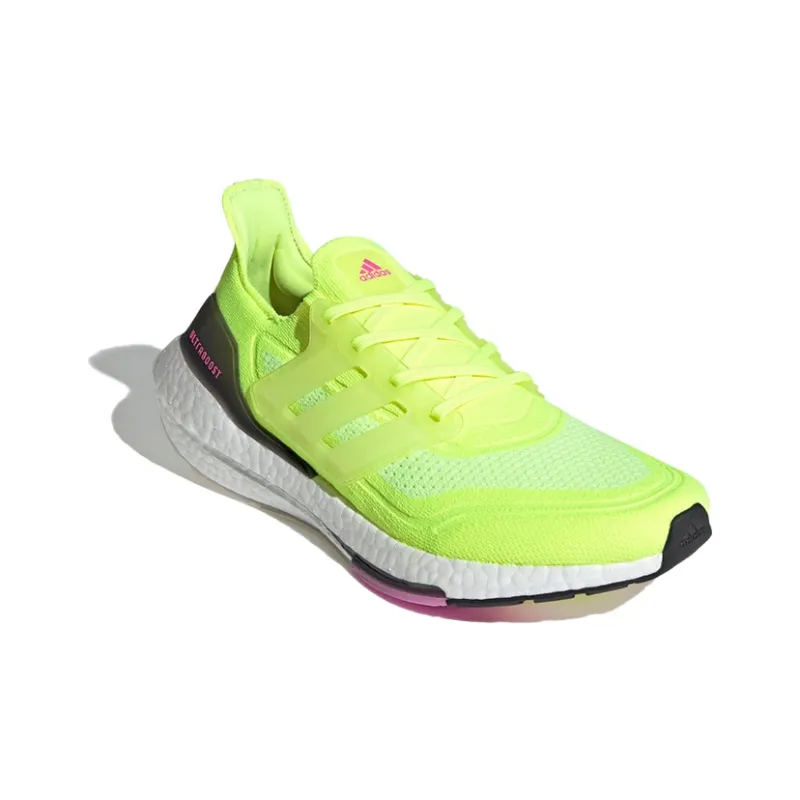 Adidas Ultra Boost 21 Solar Yellow Pink-2
