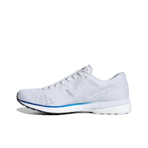 Adidas Adizero Adios 5 Running Shoes Men Low-Top White/Blue/Silver