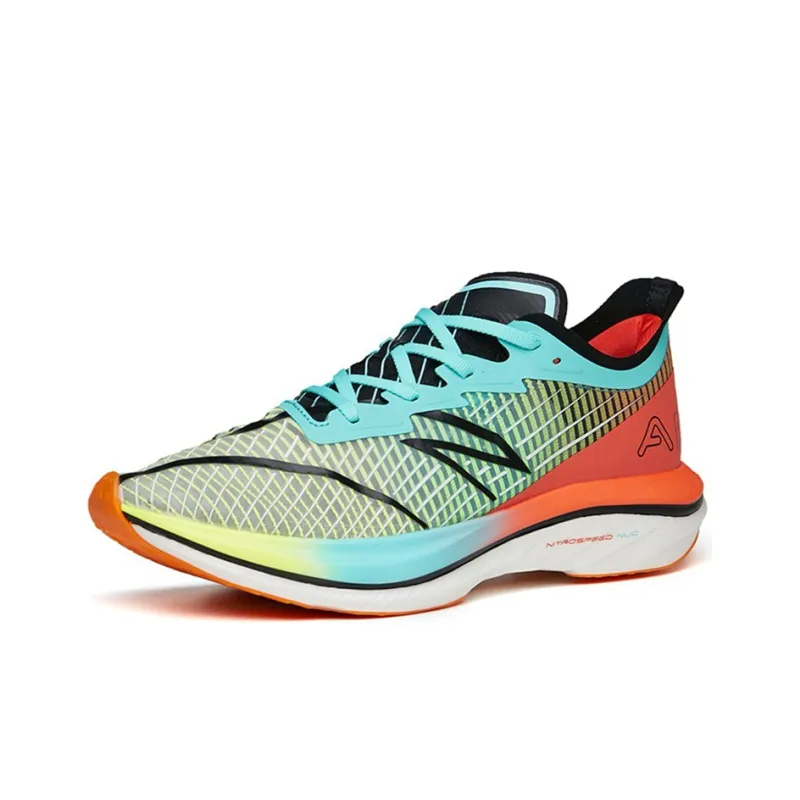 Anta Cushioning Anti-Slip And Wear-Resistant Low-Top Running Shoes Men's Blue Orange White-1