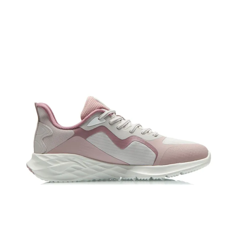 LiNing Durable Cushioning Low-Top Running Shoes Women's Light Purple Pink-1