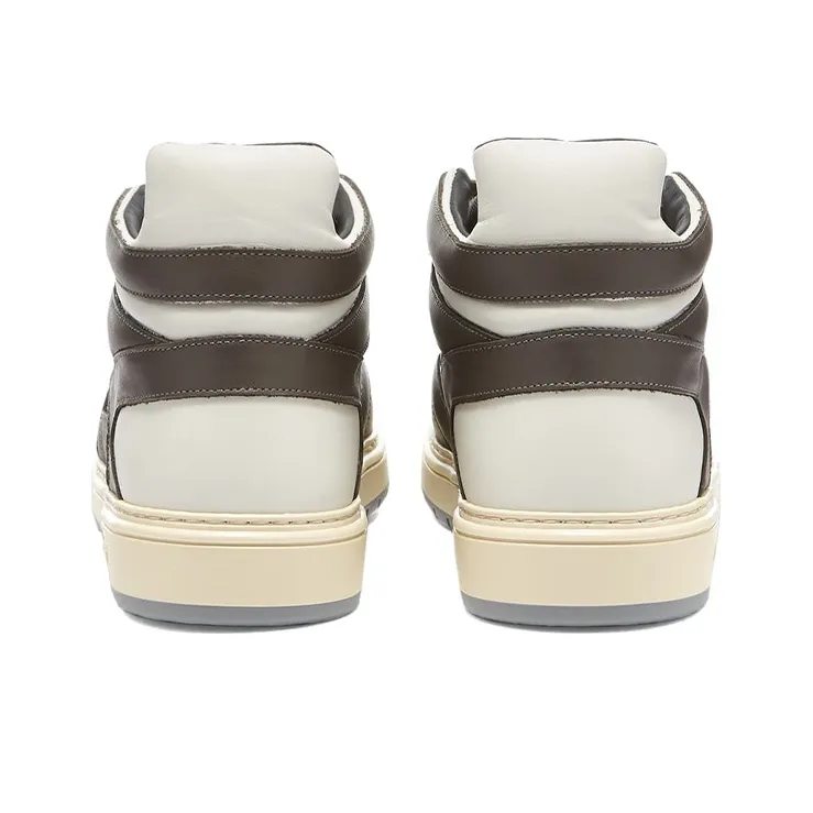 REPRESENT Reptor Hi Sneaker Mid Top Stylish Skateboarding Shoes Men's Brown And White Stitching-4