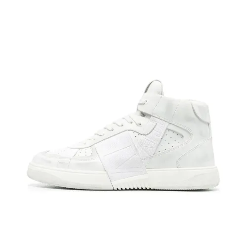 Valentino One Stud Skateboard Shoes Men High-Top White