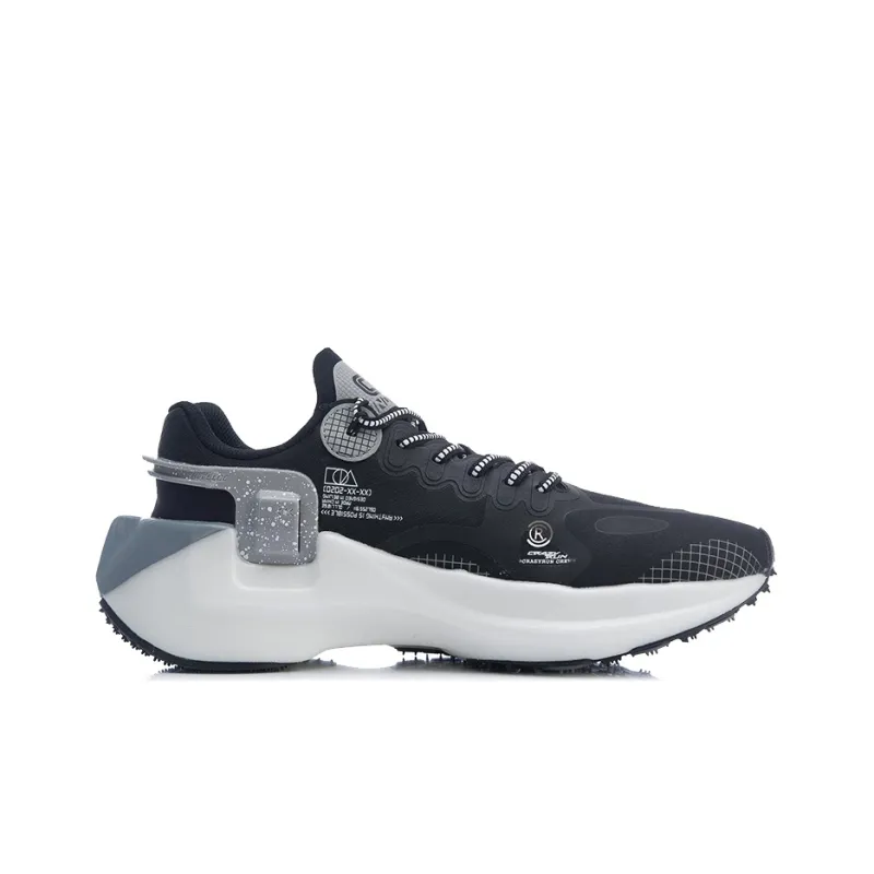 LiNing Ranger Essential Wear Resistant Slip Resistant Lightweight Low Top Running Shoes Unisex Black Gray-1