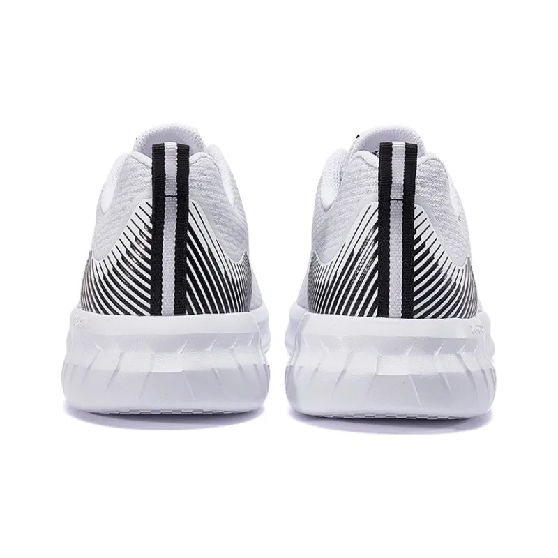 XTEP Cushioned Slip-Resistant Breathable Low-Top Running Shoes Men's White Black-3