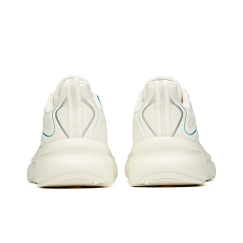 Anta Cushioned Slip-Resistant Abrasion-Resistant Breathable Low-Top Running Shoes Men's White Blue-4