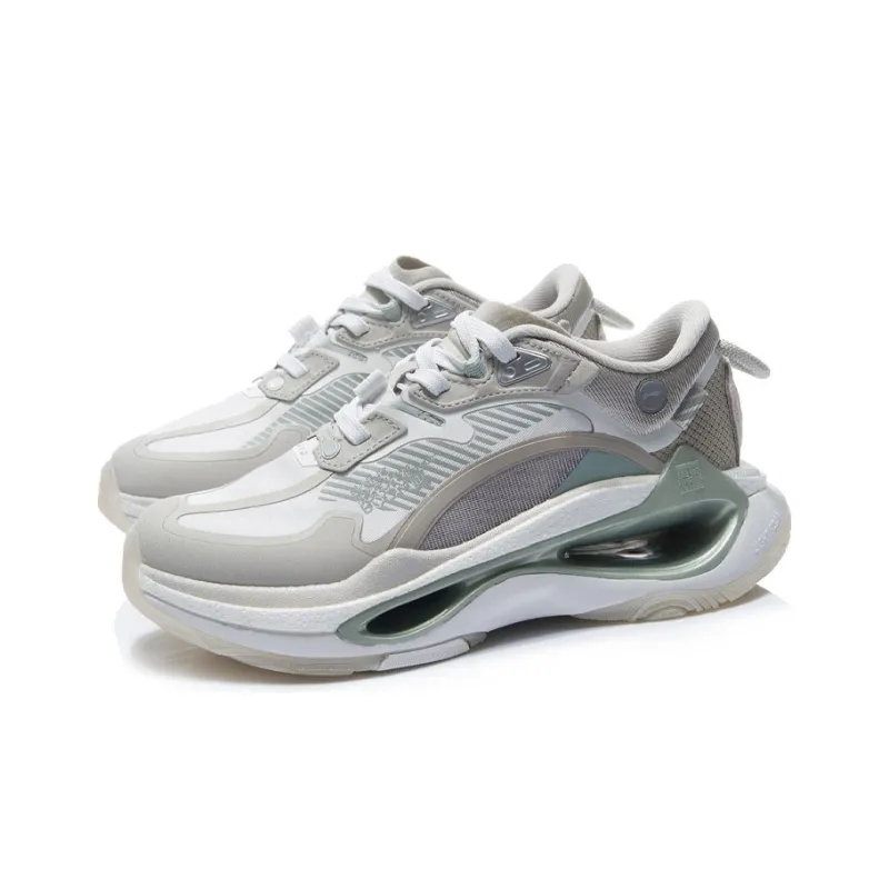 LiNing Exceed Infinity Running Shoes Women's Low Top Gray/Green-2