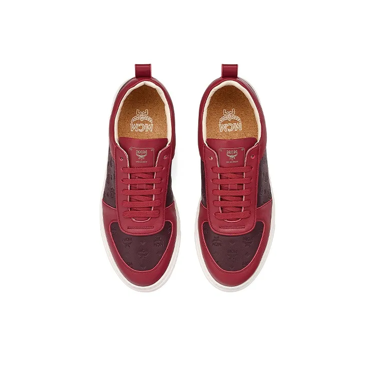 MCM Terrain Lo Low Top Skateboard Shoes Women's Red-3