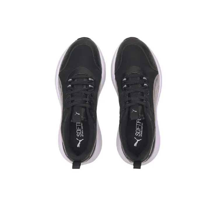 PUMA Nuage Run Breathable Lightweight Low-Top Running Shoes Women's Black Silver-2
