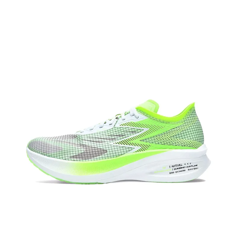 361° Feiran 1 Anti Slip Wear Resistant Low Top Running Shoes Men's White Green-0