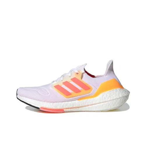 Adidas Ultra Boost 22 White Turbo Flash Orange Women's