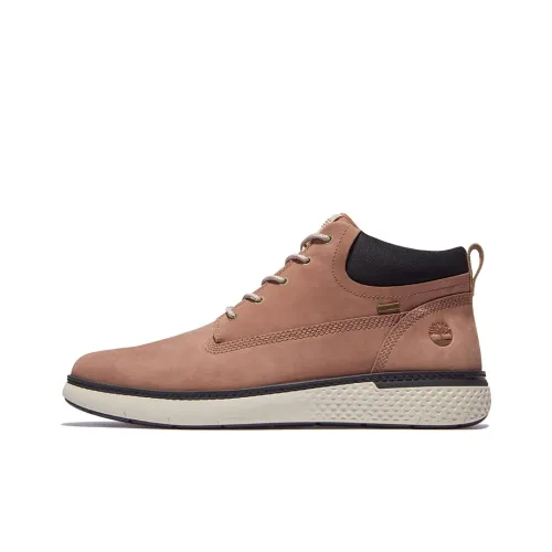 Timberland Cross Mark Running Shoes Men Mid-Top Light Coffee/White
