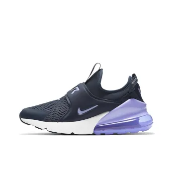 Nike Air Max 270 Non-slip Wear-resistant Shock Absorption Low-Top Running Shoes GS Dark Blue Purple