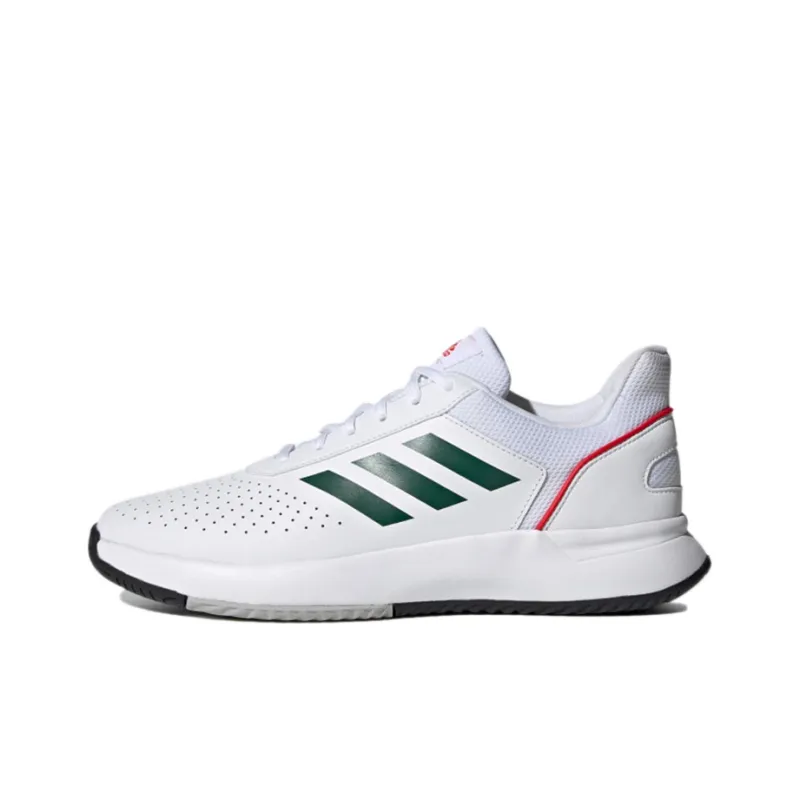 Adidas Courtsmash Shoes White/Green/Red-0