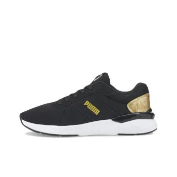 PUMA Rose Raw Metallics W Running Shoes Women's Low-Top Black/Gold/White