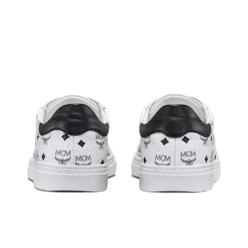 MCM Low Top Stylish Skateboarding Shoes Women's White-3