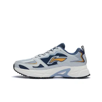 LiNing Cushioning Anti Slip And Wear Resistant Low Top Running Shoes Men's Gray Green