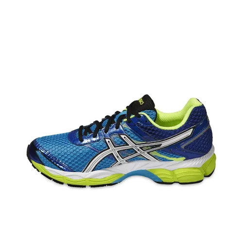 Asics Gel-Cumulus 16 Wear-Resistant Low-Top Running Shoes Unisex Blue Silver Yellow
