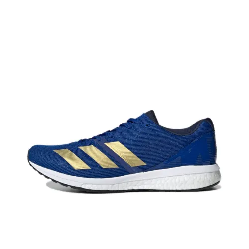 Adidas Adizero Series Running Shoes Men Low-Top Blue/Gold