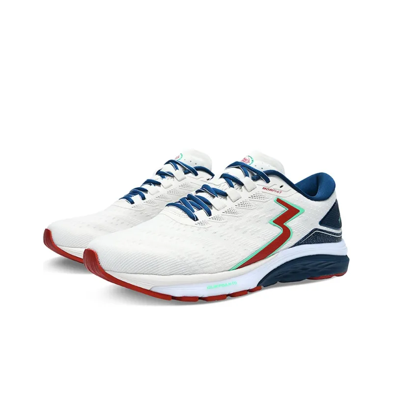361° Cushioning Wear Resistant Low Top Running Shoes Men's White Red-1