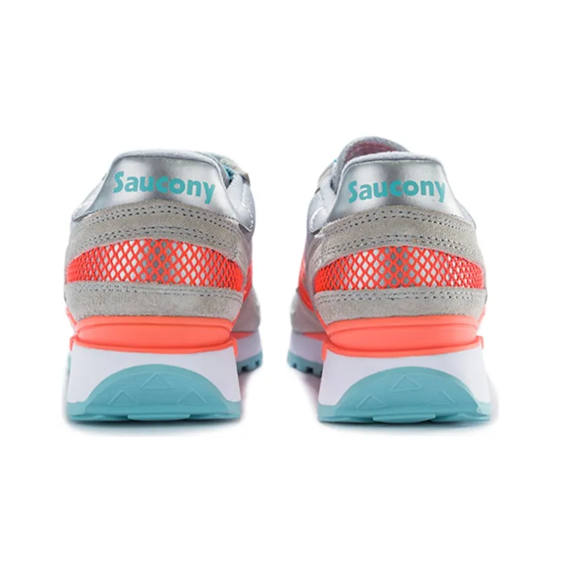 Saucony Shadow Original Anti Slip And Wear Resistant Lightweight Low Top Running Shoes Women's Gray Orange-3
