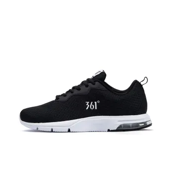 361° Cushioning Abrasion Resistant Breathable Low Top Casual Running Shoes Men's Black White