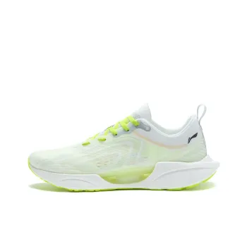LiNing Super Light 18 䨻 Cushioning, Slip Resistant, And Abrasion Resistant Low Top Running Shoes Men's White Neon Green