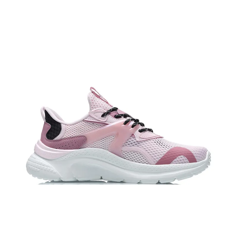 LiNing Liuyun Anti Slip Wear Resistant Low Top Running Shoes Women's White Pink-1