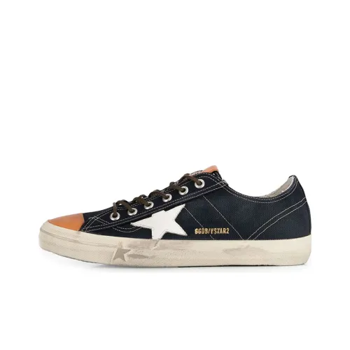 Golden Goose V-Star Skateboard Shoes Men Low-Top Black