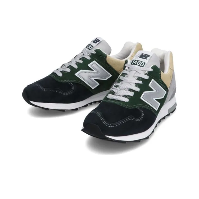New Balance J.Crew X 1400 Made In Usa 'Green Navy Tan'-2