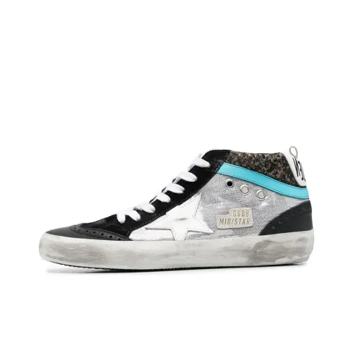 Golden Goose Mid Star Skateboard Shoes Women's Mid-Top Black/Grey