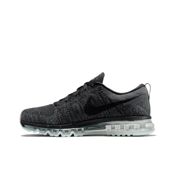 Nike Air Max Flyknit Cushioning Anti Slip And Wear Resistant Low Top Running Shoes Men's Black
