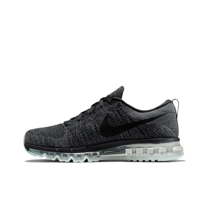 Nike Air Max Flyknit Cushioning Anti Slip And Wear Resistant Low Top Running Shoes Men's Black-0