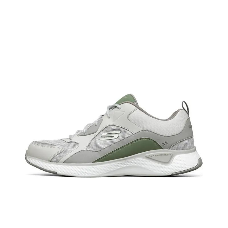 Skechers Solar Fuse Cushioning Anti Slip And Wear Resistant Low Top Casual Running Shoes Men's Light Gray-0