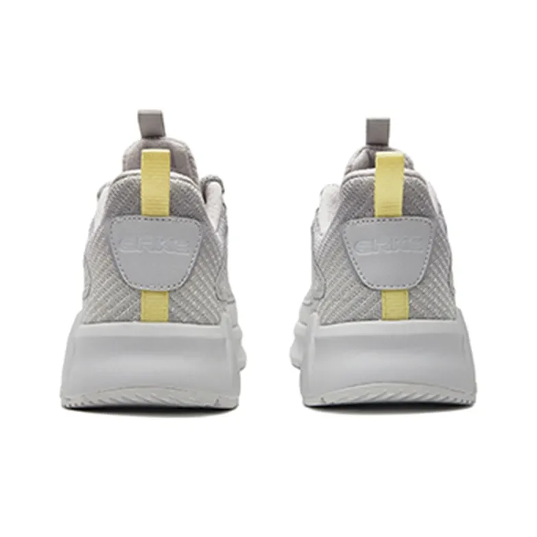 Erke Cushioning Anti-Slip Wear-Resistant Breathability Low-Top Running Shoes Women's Gray-3