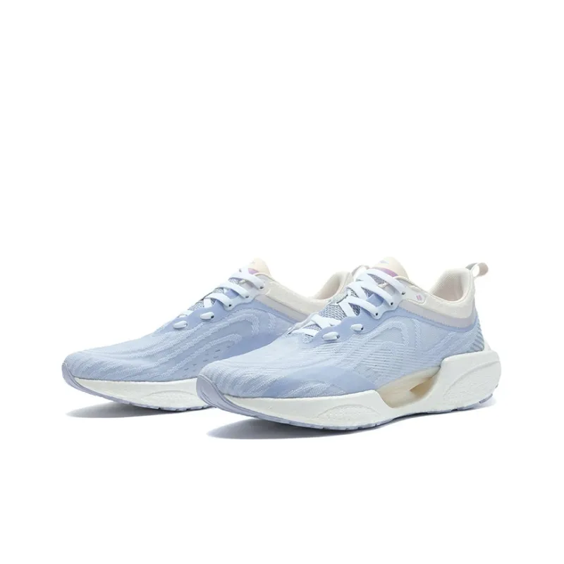 LiNing Super Light 18 Reflective Rebound Cushioned Breathable Slip Resistant Low Top Running Shoes Women's Blue Apricot-2