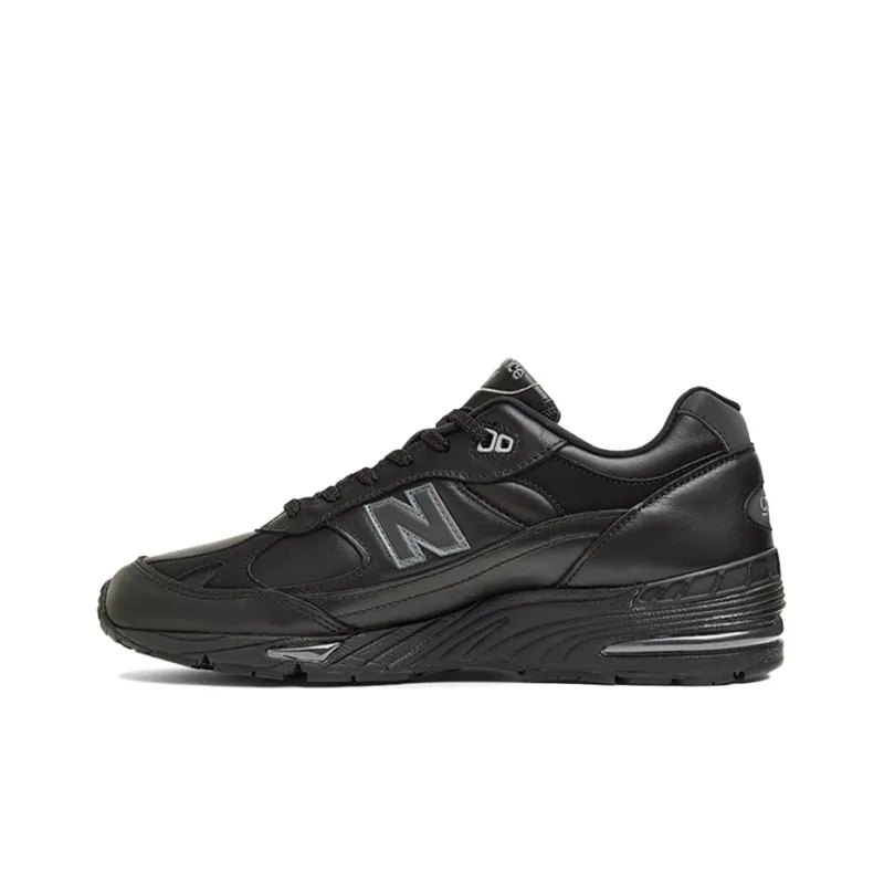 New Balance 991 Leather Black Grey Women's-0