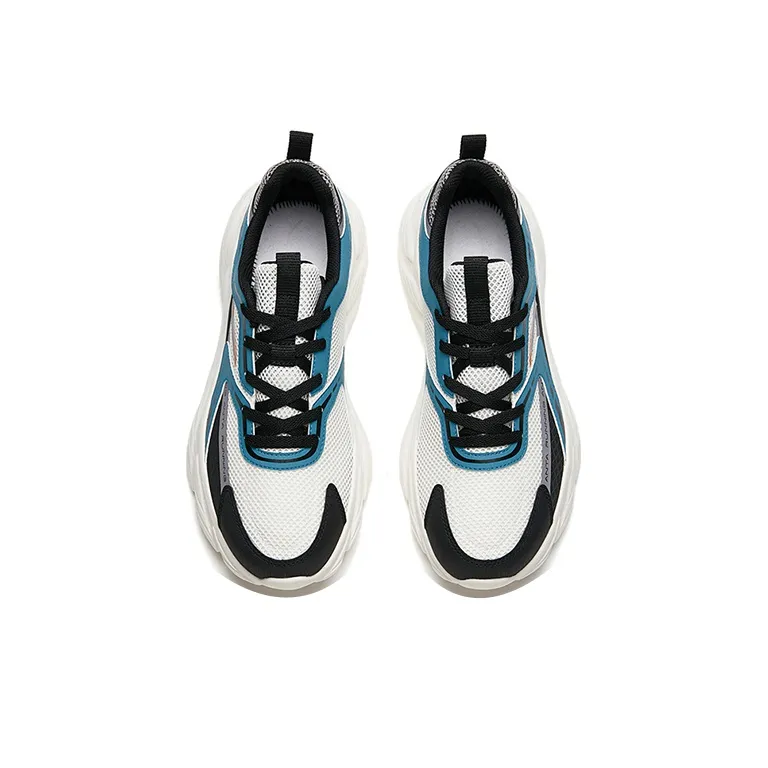 Anta Running Collection Slip Resistant Low Top Running Shoes Men's White Blue Black-2