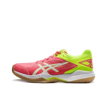 Asics Gel-Court Hunter Anti-Slip And Wear-Resistant Breathable Low-Top Running Shoes Women's Pink Yellow