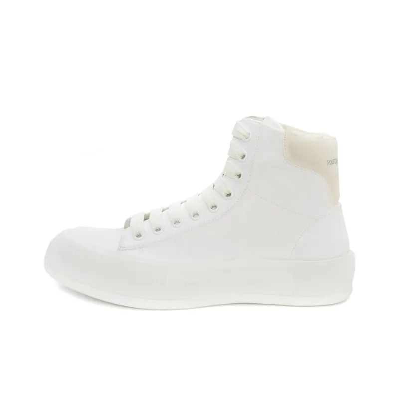Alexander McQueen Deck Plimsoll High Top White-0