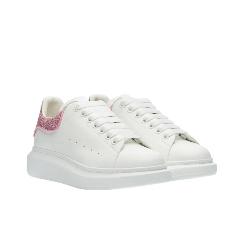 Alexander McQueen Oversized Sneaker 'White Pink Glitter' Women's-2